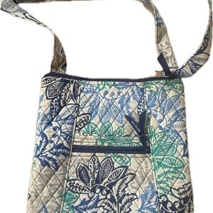 Vera Bradley Blue and Green Quilted Shoulder Bag